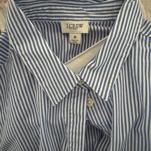 J. Crew Blue and White Striped Dress